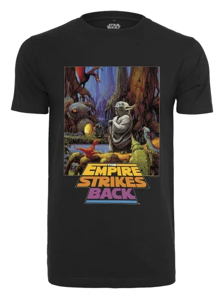 Mister Tee Tričko Star Wars Yoda Poster mix barev černá