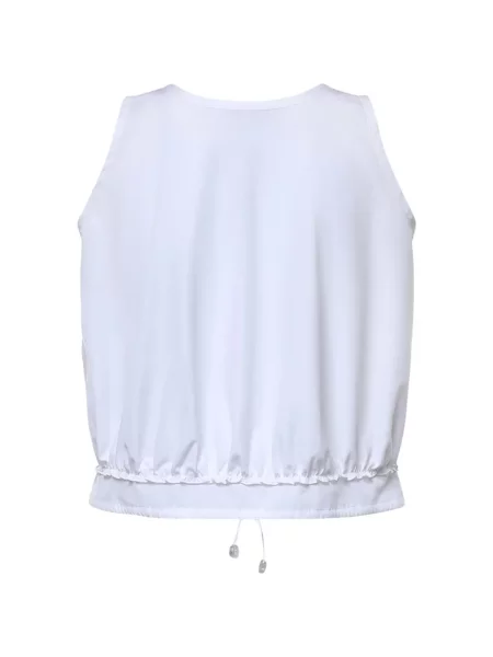 Top Loewe cu broderie cu cordon alb
