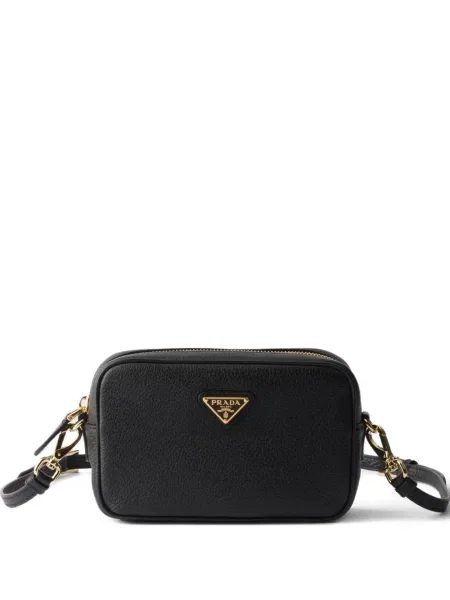 Кожаный боди Prada черно