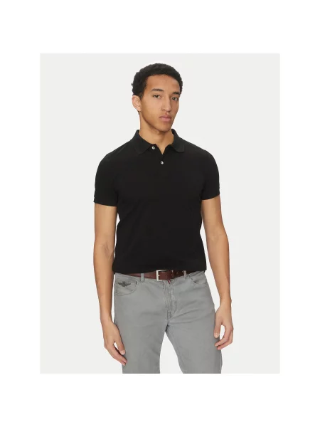 Geox Polo majica Regular Fit črna