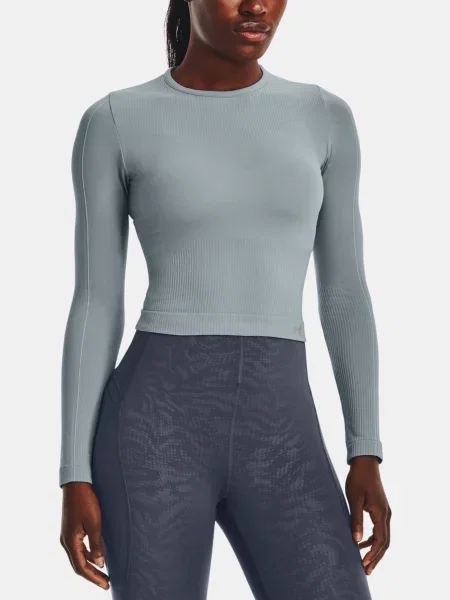 Under Armour Rush Seamless dámske tréningové tričko s dlhým rukávom šedá
