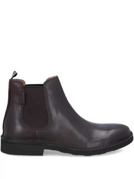 Botine Polo Ralph Lauren din piele cu autograf gri
