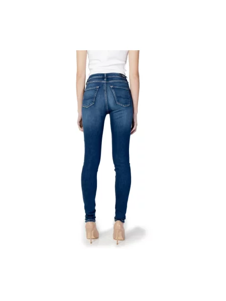 Skinny jeansy skinny Pepe Jeans niebieskie