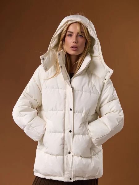 Пуховик TrikoBakh молочний