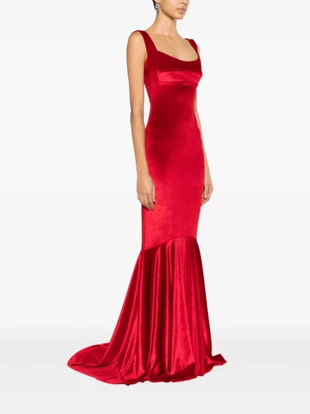 Rochie Atu Body Couture de catifea roșu