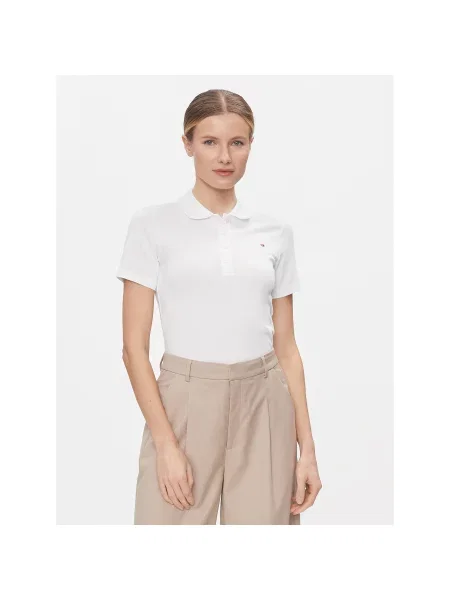 Tommy Hilfiger Polo majica Slim Fit bela