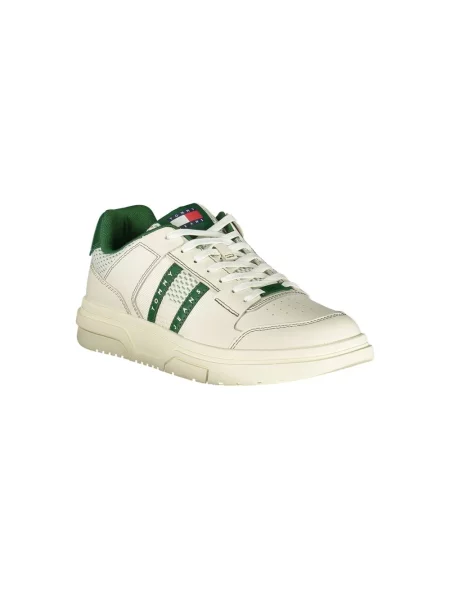 Sneakersy Tommy Hilfiger skórzane zielone