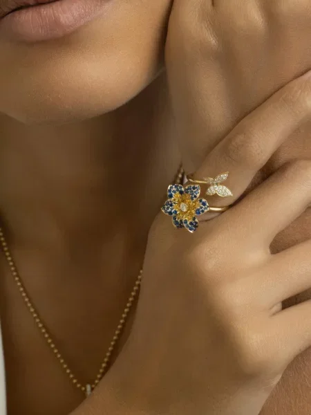 Inel Lisa Nik cu model floral