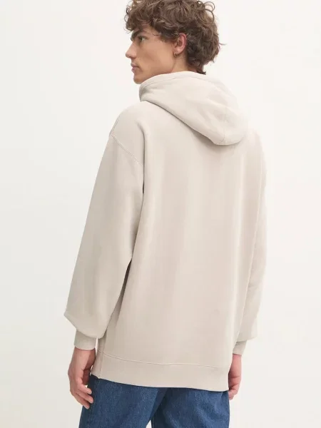 Свитер Superdry с капюшоном с аппликацией бежевый