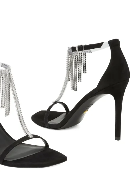 Sandale Stuart Weitzman cu franjuri negru