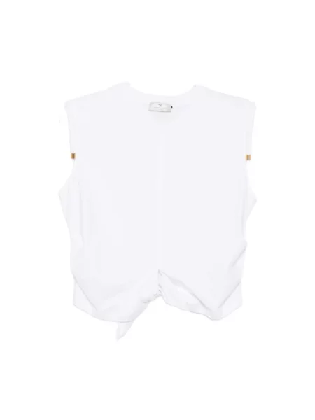 Top Elisabetta Franchi z dżerseju biały