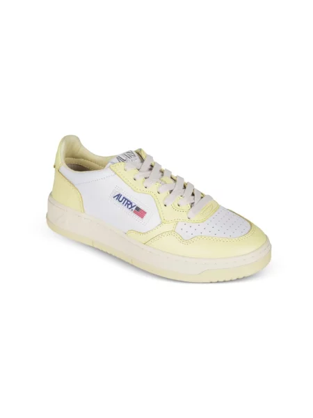 Sneakersy Autry skórzane żółte
