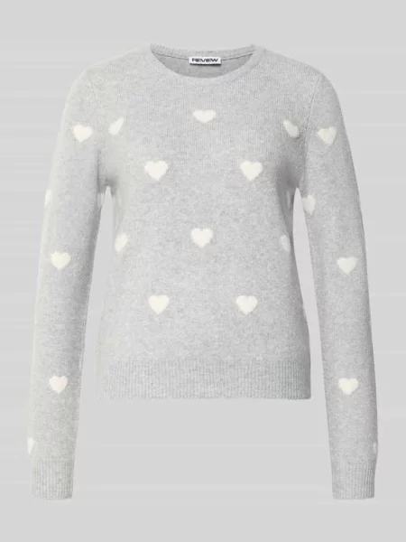 Sweter z dzianiny z prążkowanym dołem Review
