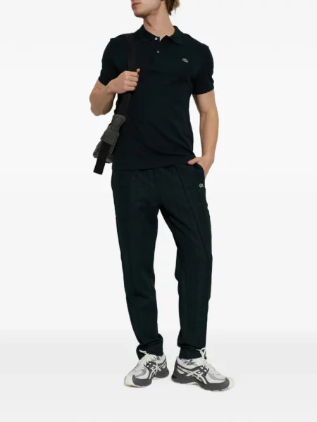 Tricou polo Lacoste cu autograf verde
