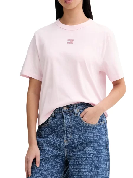 Koszulka Tommy Hilfiger Jeans różowa