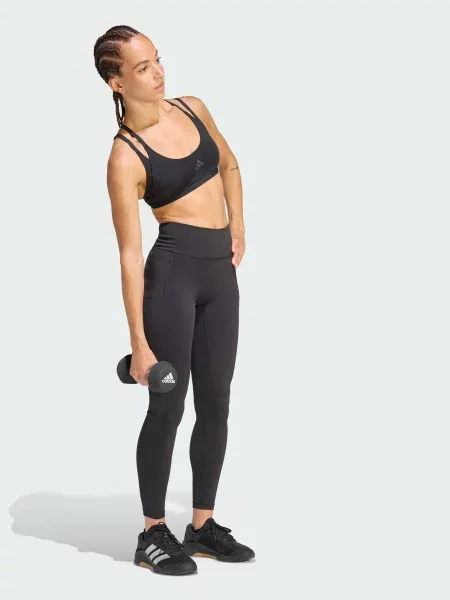 Переработанный леггинсы Adidas черные
