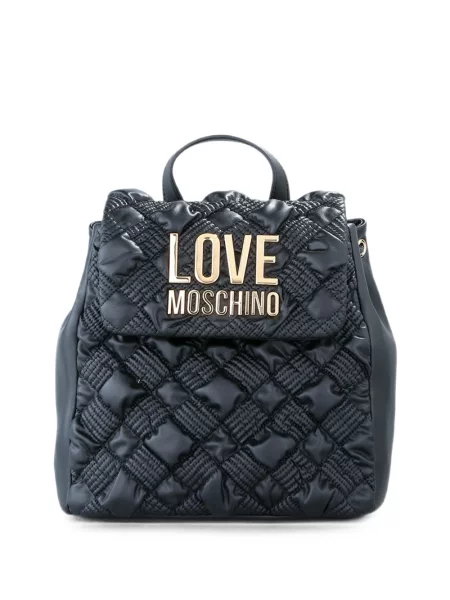 Matlasat rucsac Love Moschino cu autograf negru