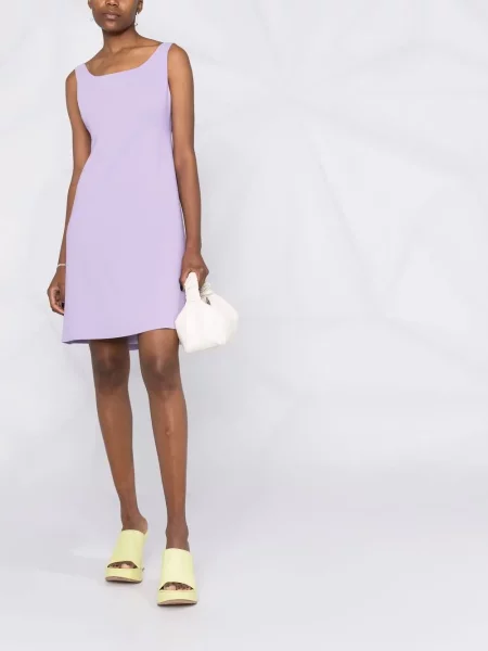 Rochie mini Moschino cu motiv cu inimi violet