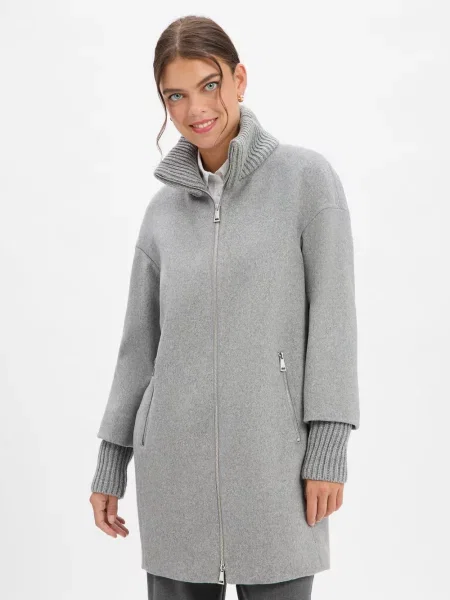 Rofa kurtka wełniana Kobiety marmurkowy 36 szary