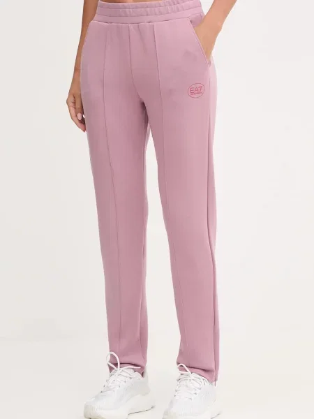 Костюмные брюки Ea7 Emporio Armani розовые