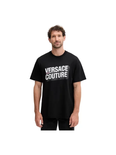 Koszulka Versace Jeans Couture z logo czarna