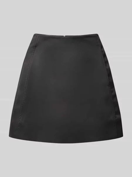 Selected Spódnica Satynowa schwarz czarna