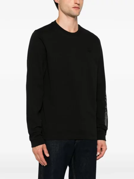 Lung tricou Moncler cu autograf negru