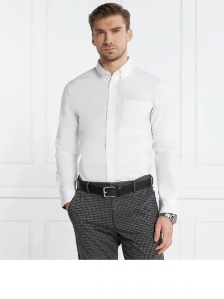 Tommy Hilfiger Cămașă PAPERTOUCH MONOTYPE alb