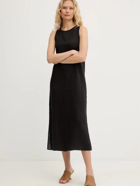 Marella sukienka letnia lniana Emme by Marella czarna