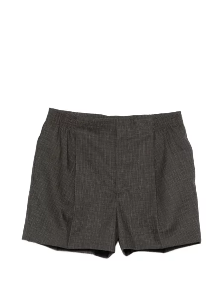 Pantaloni scurți Lacoste în carouri maro