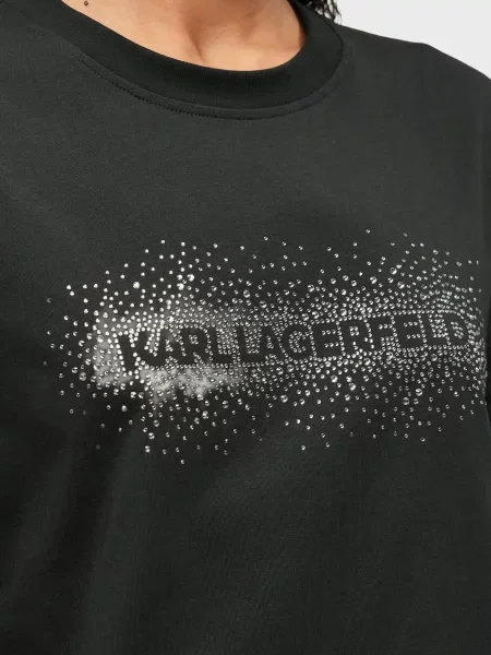 Страз футболка Karl Lagerfeld черная