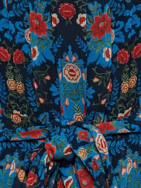 Rochie mini Farm Rio cu model floral cu imagine albastru