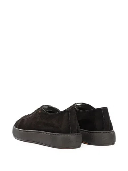 Fűzős szarvasbőr sneaker Santoni barna