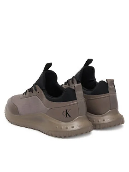 Calvin Klein Sportcipők Eva Runner Laceup Sock Mat Mix barna