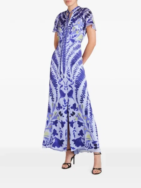 Rochie Temperley London de mătase albastru