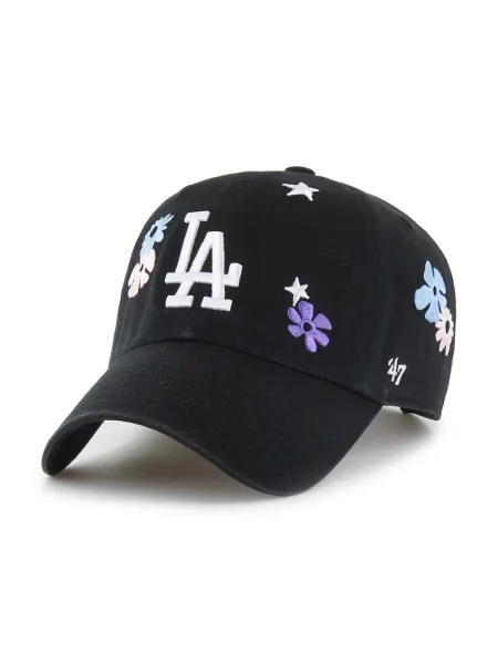 Шапка с козирка 47 brand MLB Los Angeles Dodgers с апликация черно