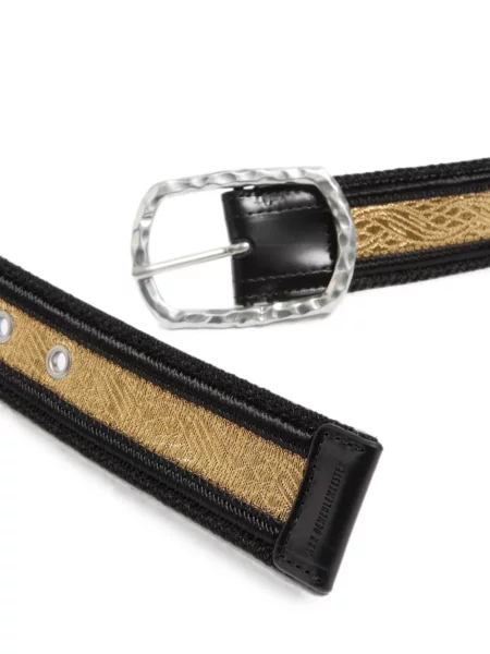 Cu centură curea Ann Demeulemeester din jacard negru