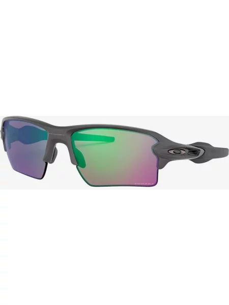 Stalowe okulary Oakley Flak XL z soczewkami Prizm Road Jade szare
