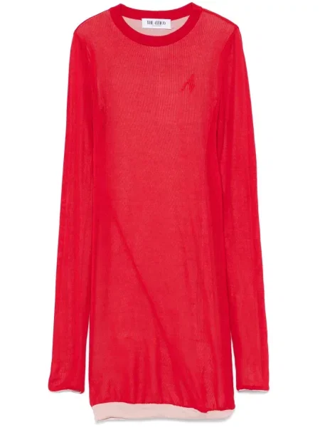 Rochie mini The Attico tricotate de costum roșu