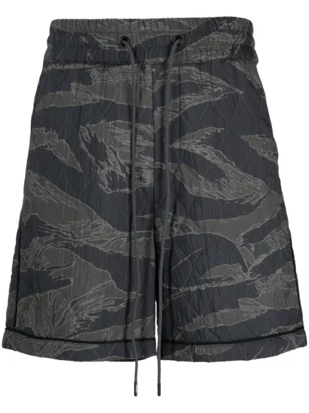Pantaloni scurți Mostly Heard Rarely Seen cu model camuflaj verde