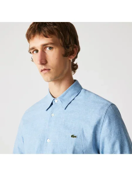Lacoste Koszula Slim Fit Z Bawełny Chambray