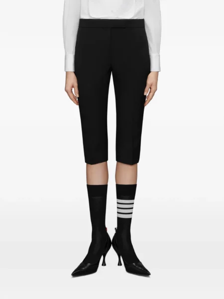 Decupat pantaloni Thom Browne negru