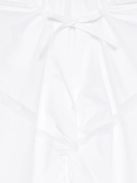 Bluzka Jnby koronkowa drapowana biała