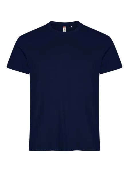 Clique Basic-T Koszulka dopasowana — dark navy biała