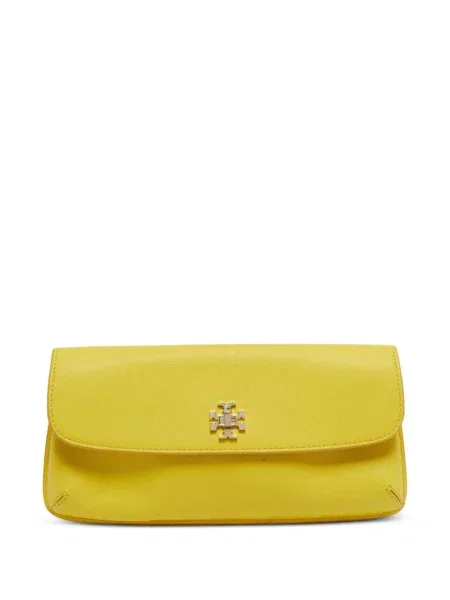 Geantă plic Tory Burch din piele galben