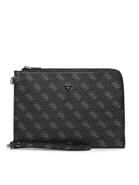 GUESS Peňaženka Milano svetlosivá čierna