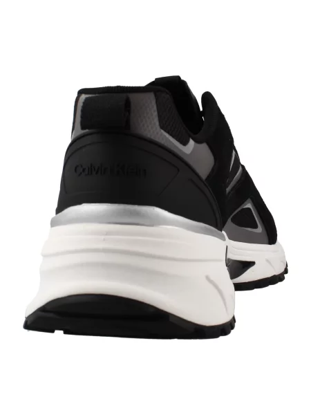 Pánske topánky Calvin Klein Hike Runner Stripe Mix Suede black/granite road čierna