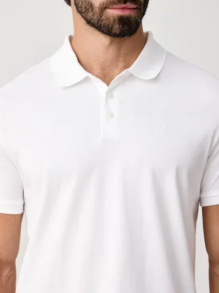Calvin Klein Jeans тениска с яка мъжка от бяло