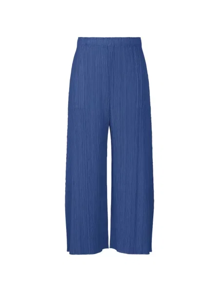 Pantaloni Pleats Please Issey Miyake albastru