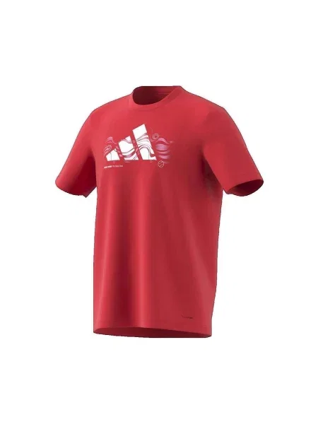 Tricou Adidas cu autograf roșu